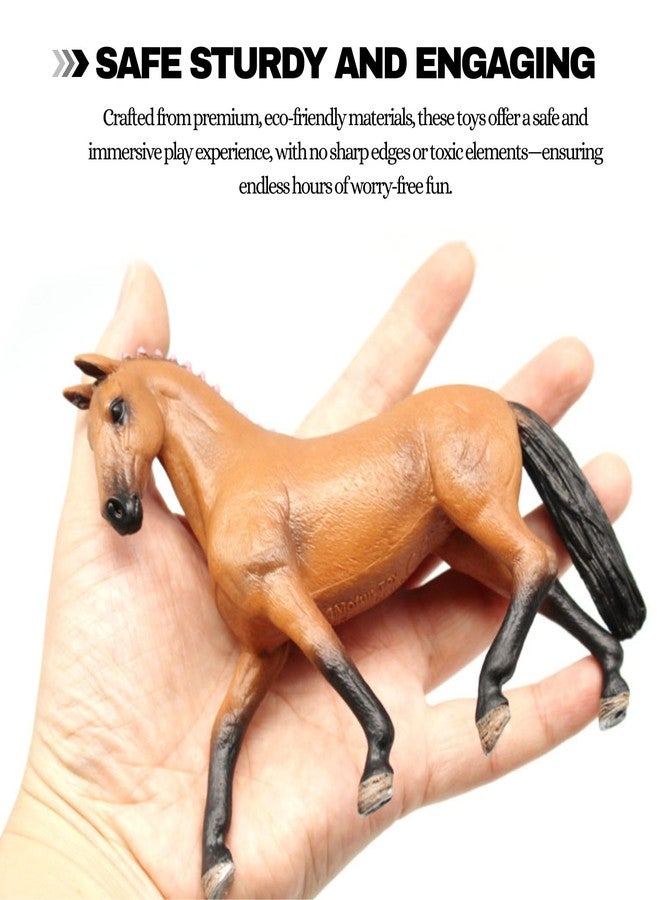 Mallexo مجموعة ألعاب خيول واقعية من ماليكسو، مناسبة للأطفال، بحجم كبير، تتضمن مجسمات حيوانات متحركة، لتزيين المنزل، ولأغراض تعليمية، مناسبة للأولاد والبنات - ألعاب حيوانات أليفة، هدايا أعياد الميلاد - Image 3